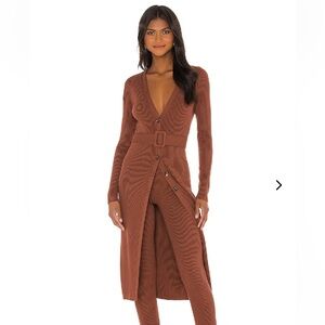 Lovers + friends duster long button cardigan with belt belted sweater revolve